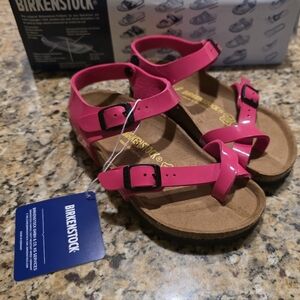 Birkenstock Taormina Kids Pink Birko-Flor Sandals Narrow Fit| Size K 11| NWT